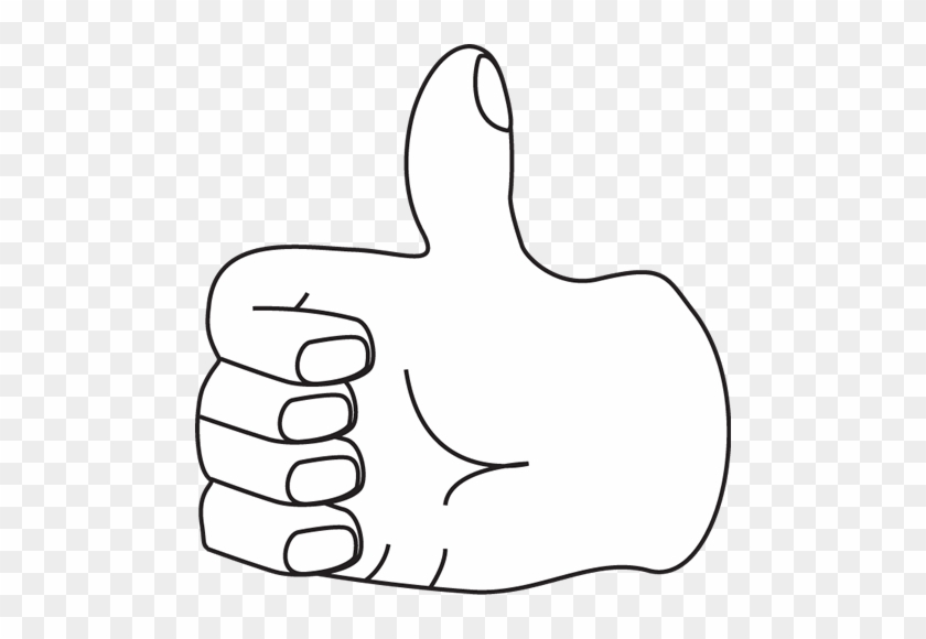 Black And White Thumb - Clip Art #40144