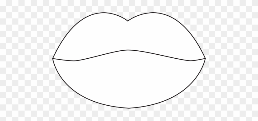 Black And White Lips - White Round Transparent Background #40174