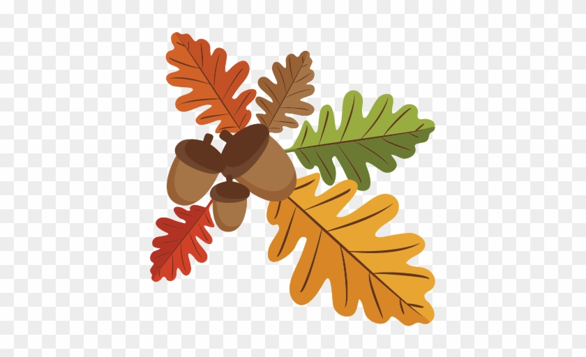 Oak Leaves Svg Scrapbook Cut File Cute Clipart Files - Leaves And Acorns Png #40358