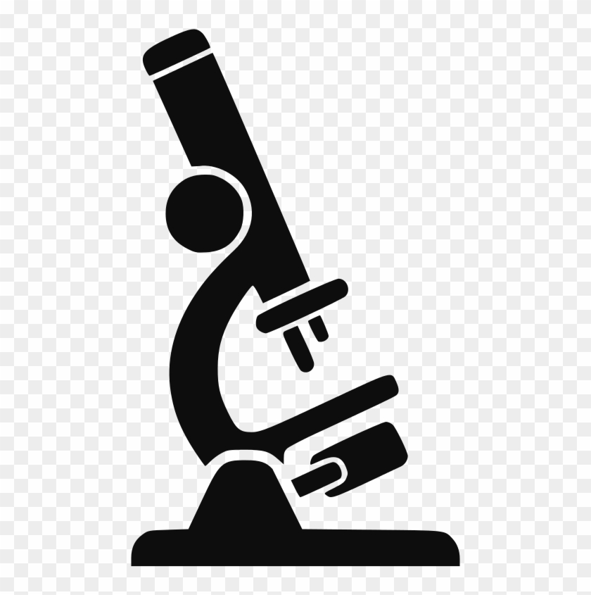 Science Tools Clipart Black And White - Microscope Vector #40396