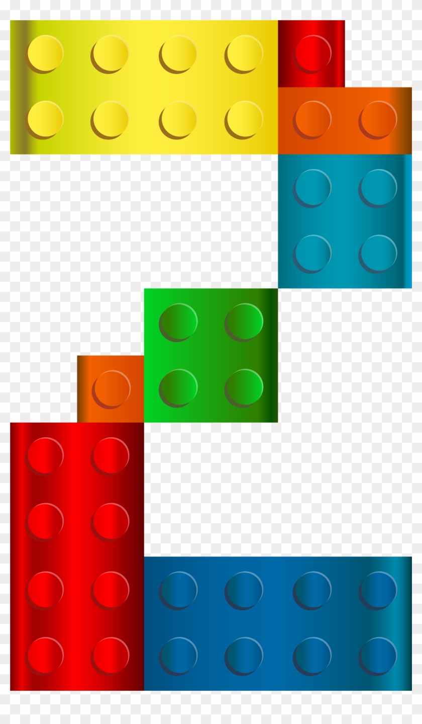 Lego Number Two Transparent Clip Art Image - Lego Numbers Png #40461