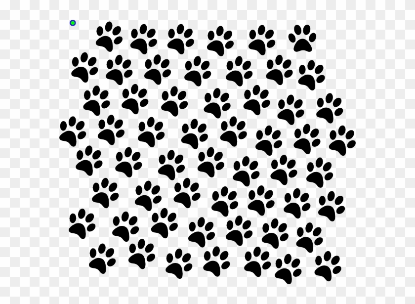 Black Paw Prints Clip Art At Clker - Paw Print Background Png #40499