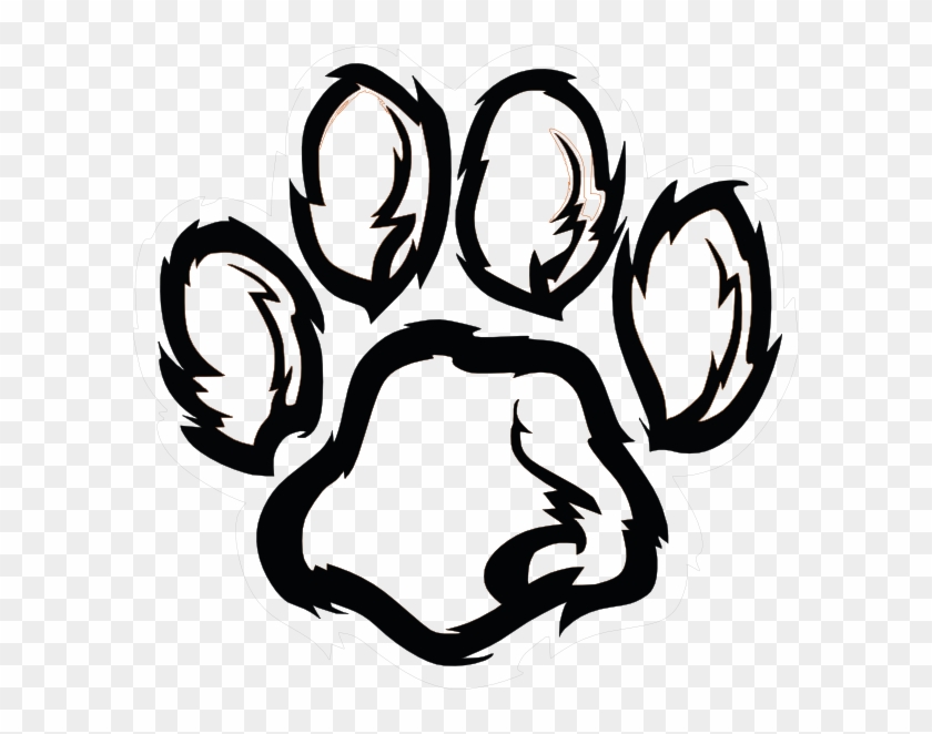 Amazing Grizzly Paw Print Clip Art At Clker Com Vector - Wildcat Paw Clipart #40570