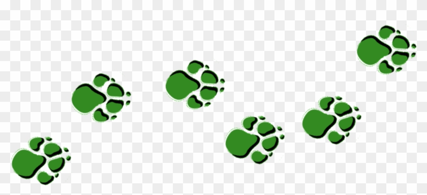 Anime Wolf Girl Clipart - Green Paw Prints Png #40580