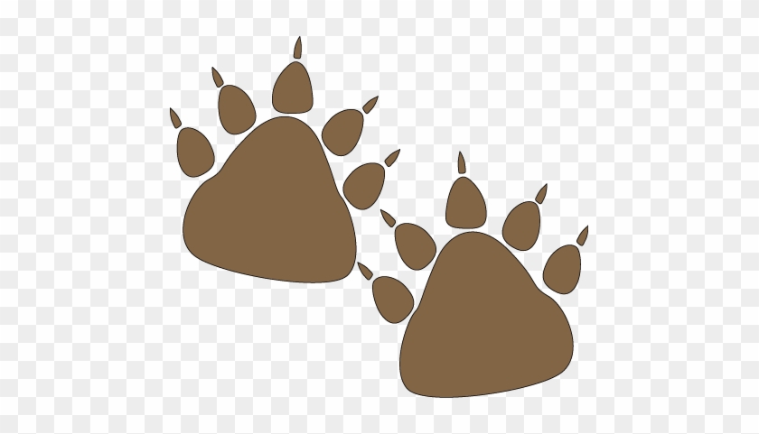 Bear Paw Prints Clip Art Image - Bear Prints Clip Art #40658