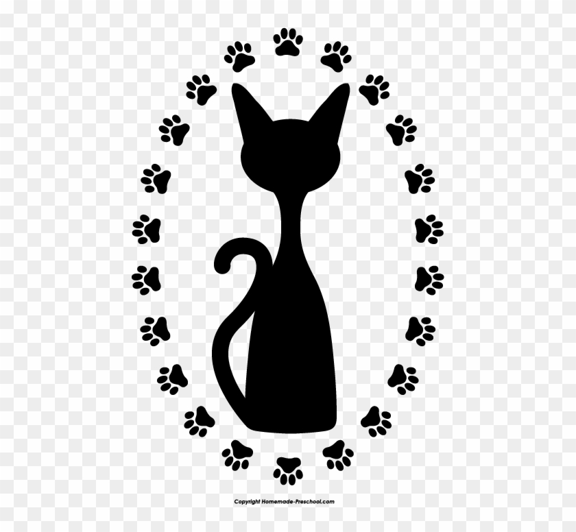 Free Paw Prints Clipart - Cat Paw Prints Clip Art #40662