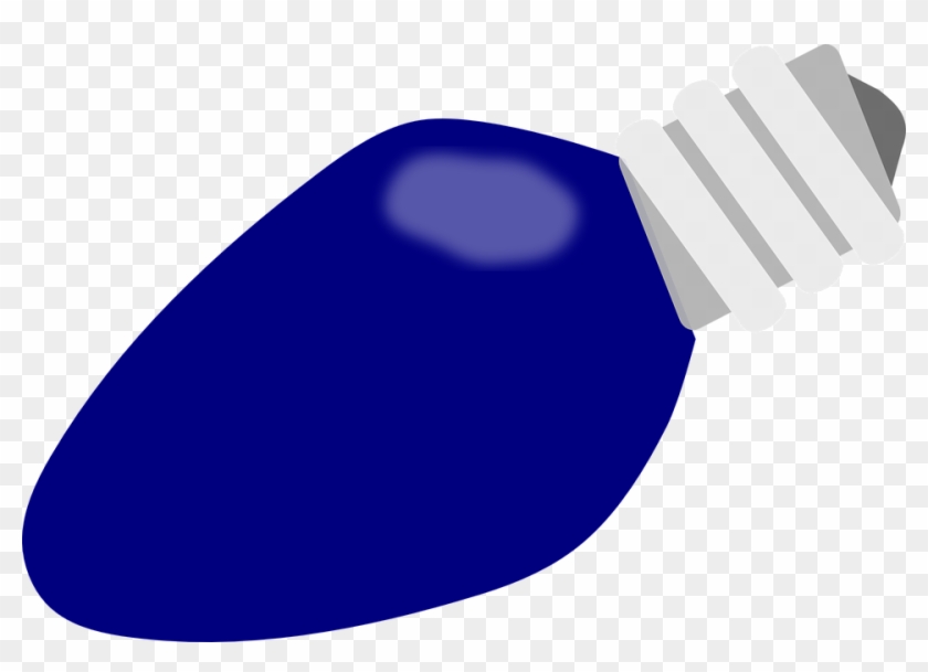 Blue Christmas Light Bulb #40704