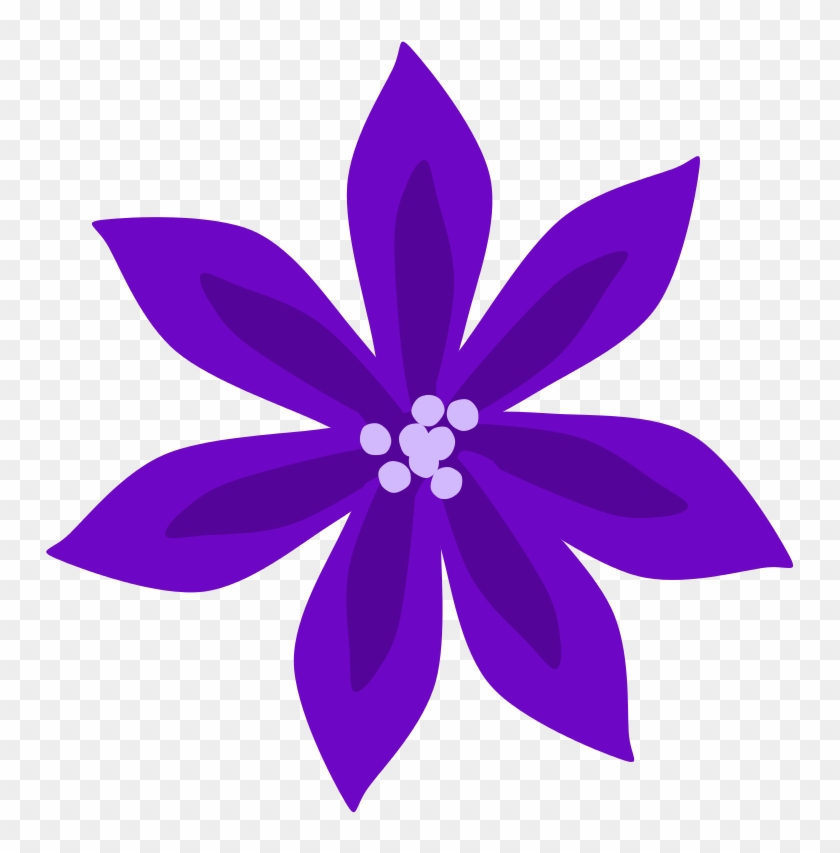 Purple Clip Art Flowers #40806
