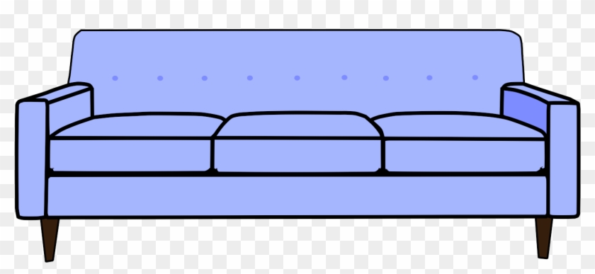 Light Blue Cartoon Couch - Couch Clip Art #40965
