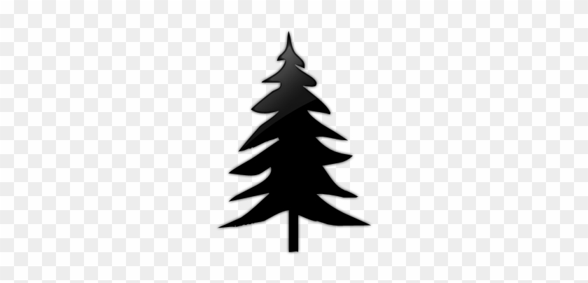 Evergreen Tree Clip Art Black And White - Evergreen Tree Clipart Black And White #40979