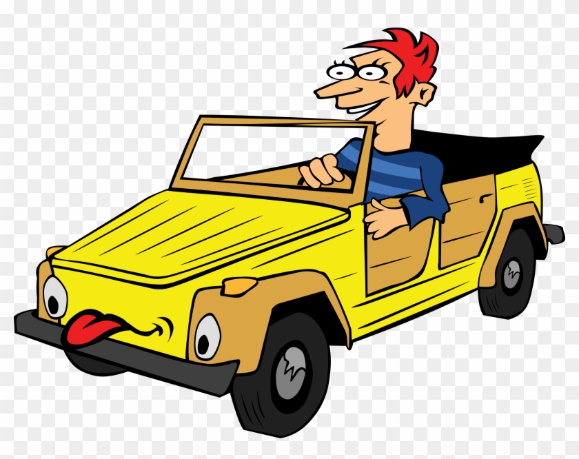 Boy Driving Car Cartoon Clip Art Free Vector - Mom, Can I Drive? #41078