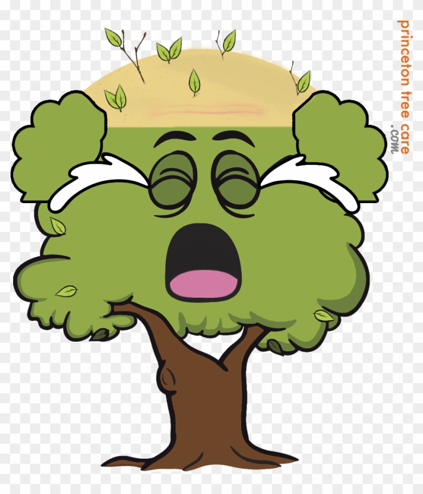Tree Topping - Cartoon Trees With Sad Faces #41112