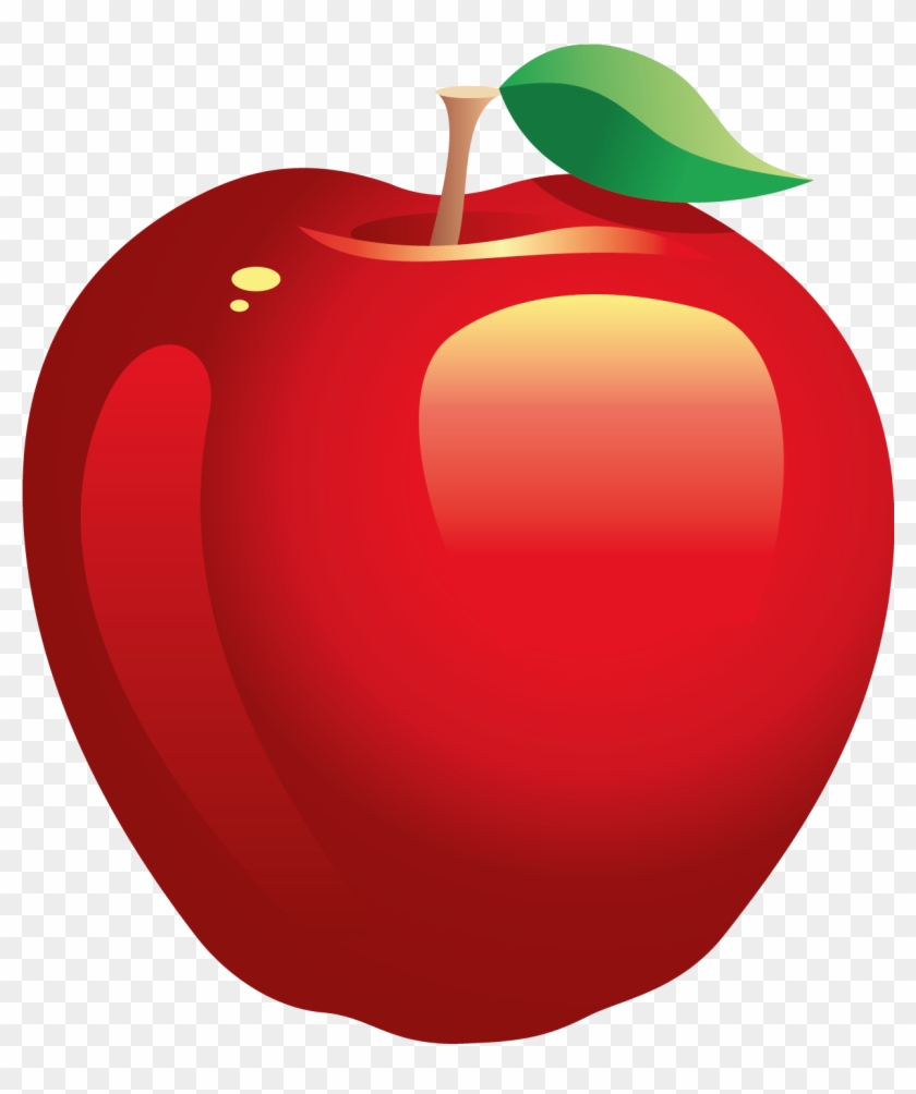 Large Painted Red Apple Png Clipart - Transparent Background Apple Clip Art #41150
