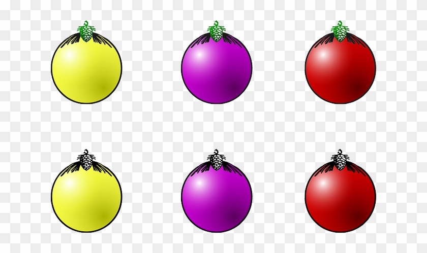 Plants, Tree, Cartoon, Ball, Free, Color, Gift - Coloured Cartoon Christmas Ball Balls #41212