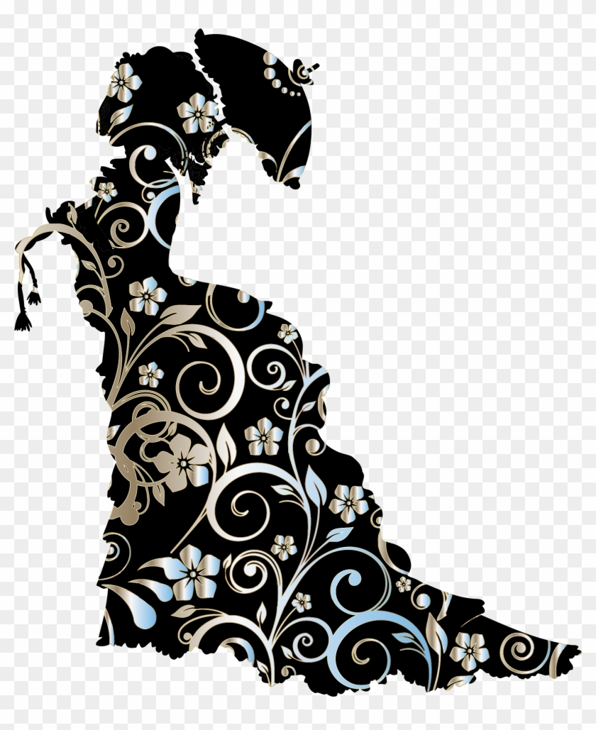Clipart - Silhouette Lady #41403