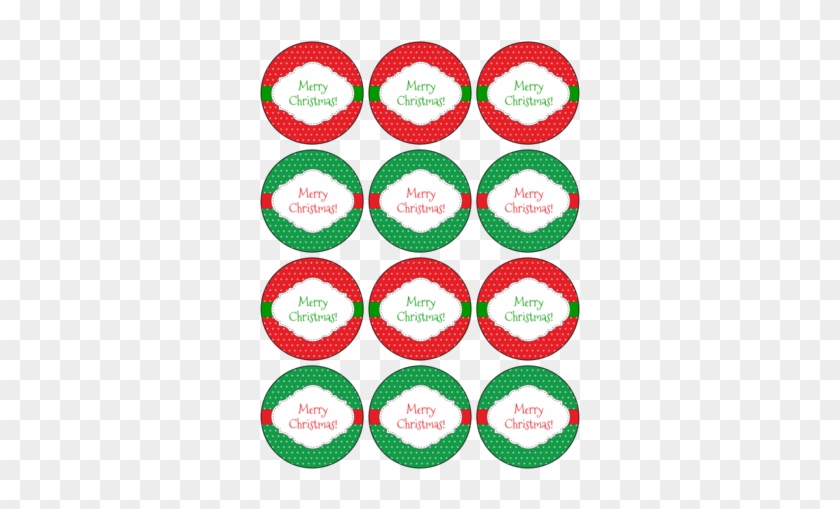 Ol8750 - 2 - 25" Circle - Red And Green Merry Christmas - Illustration #41432