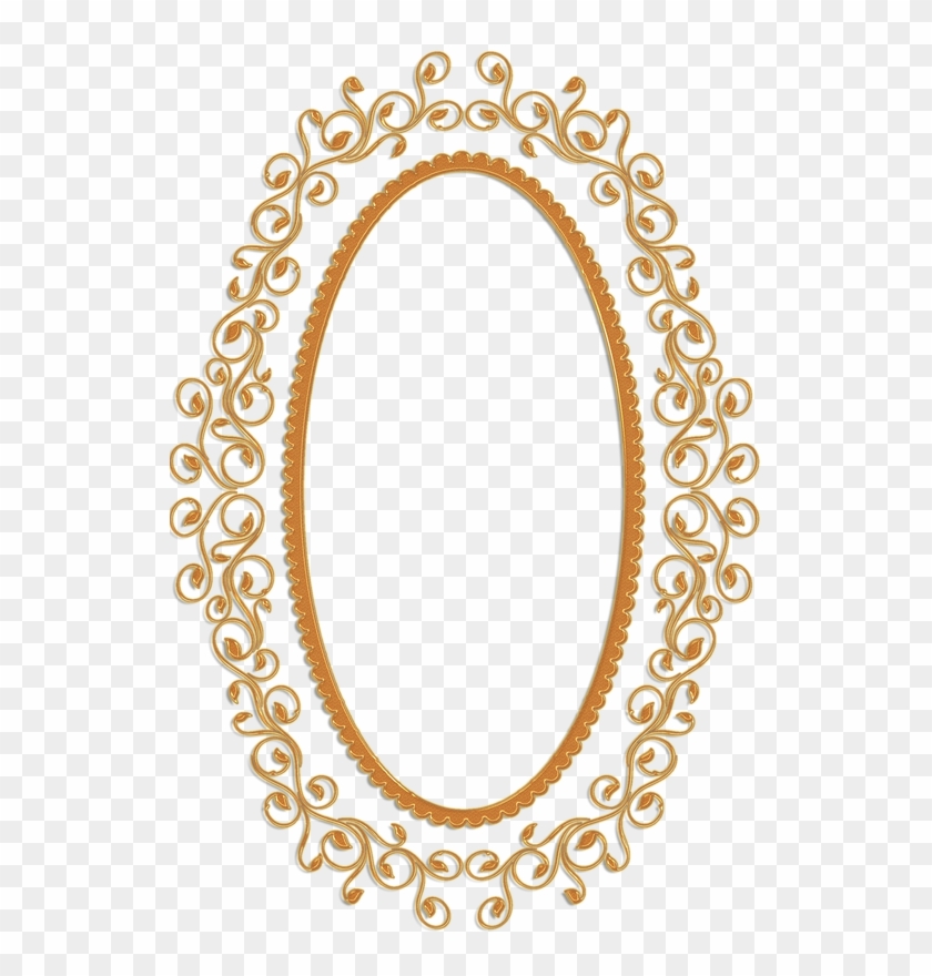 Frame Vintage Gold Ornate - Oval Vintage Gold Frame #41463