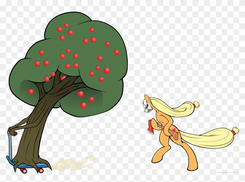 Leave No Apple Tree Unaxed By Randomlywhimsical - Mlp Apple Tree Vector #41534