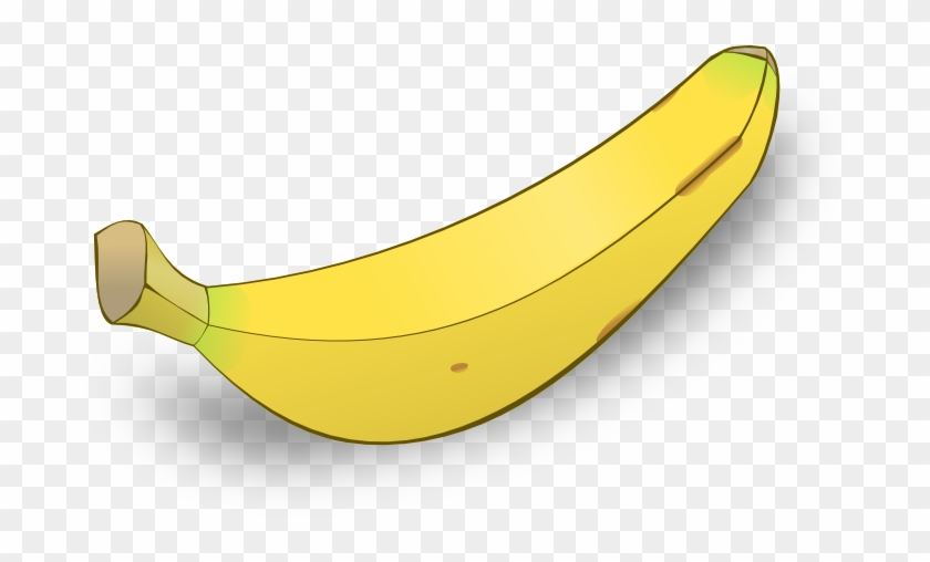 A Single Banana With It's Peel Unopened - One Banana Clipart #41536