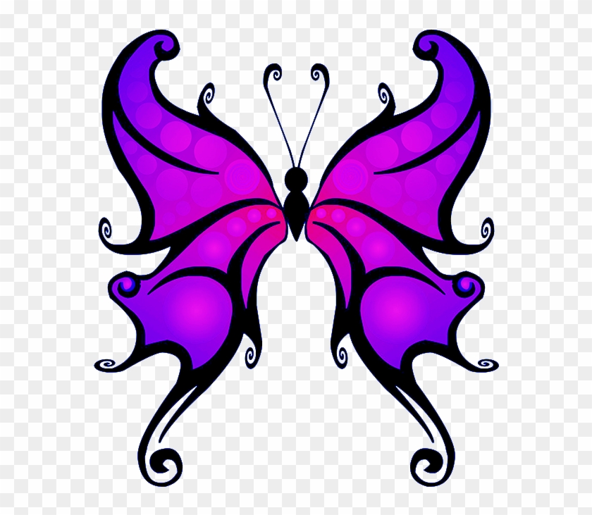 Butterfly Clipart Transparent Png - Fantasy Butterfly Tattoo Outline #41616