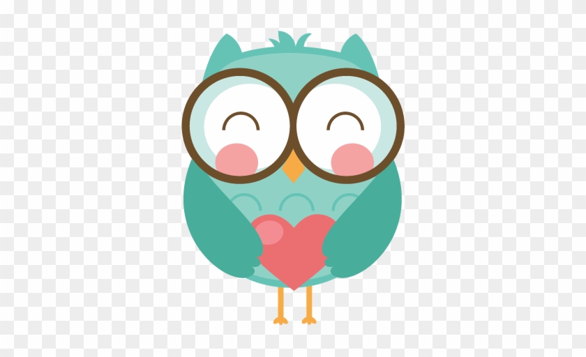 Valentine Owls Svg Cut File For Scrapbooking Cardmaking - Valentines Clip Art Owl #41680