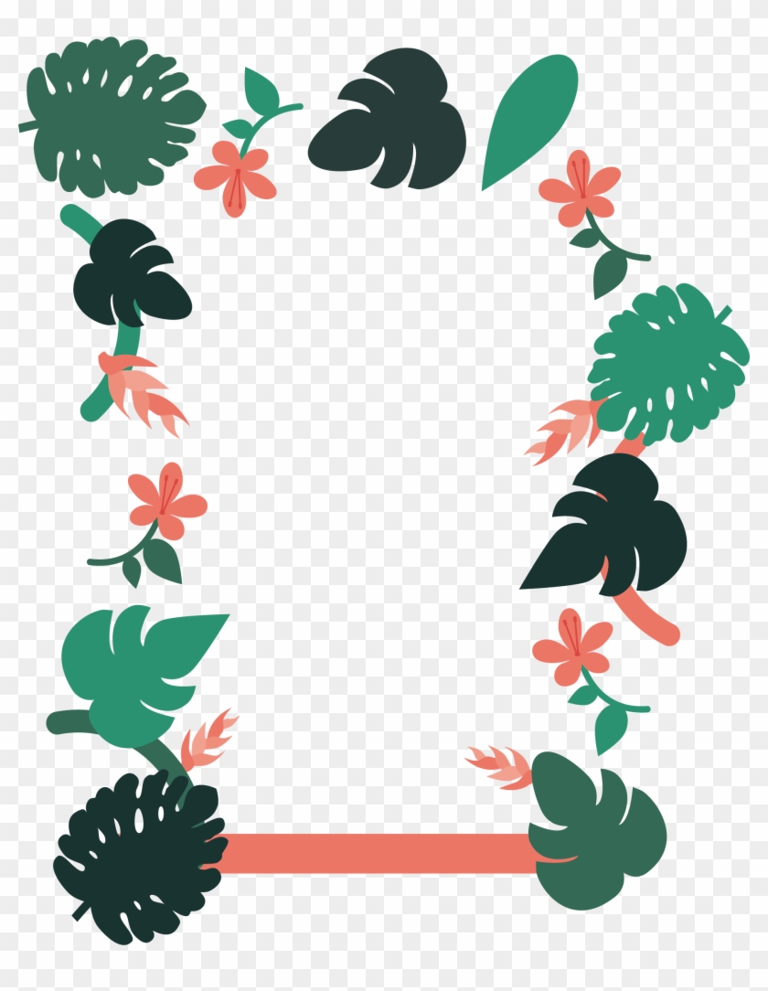 Green Banana Leaves Border - Leaf #41827