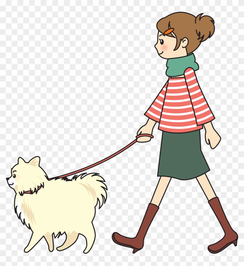 This Free Icons Png Design Of Woman Walking A Dog - Walking The Dog Clipart #41870