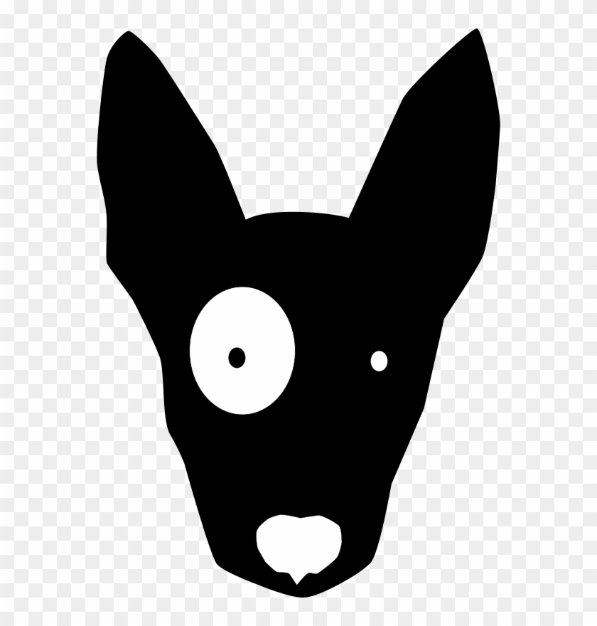 Black And White Dog Head Svg Clip Arts 420 X 593 Px - Bull Terrier #41873