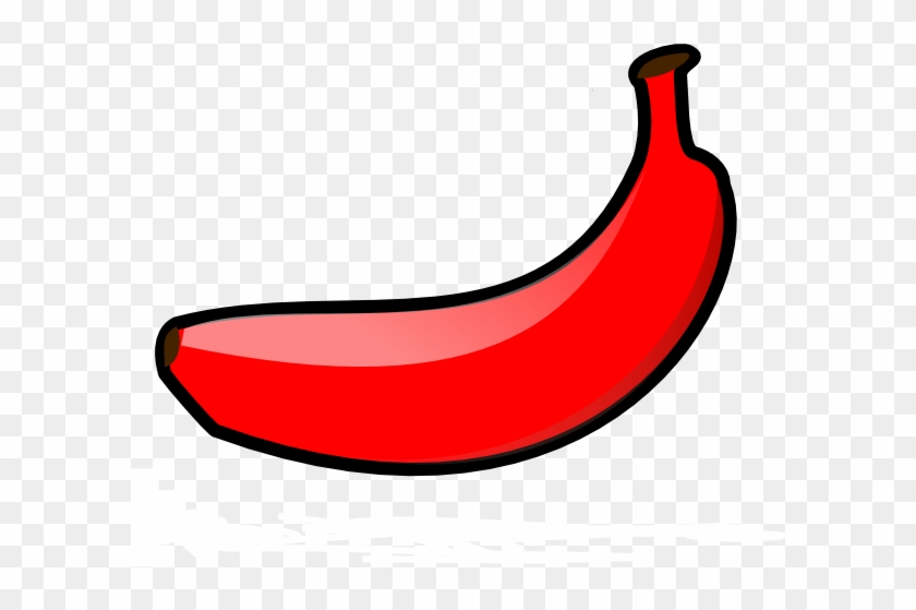 Red Banana Clip Art At Vector Clip Art - Red Banana Clip Art #41918