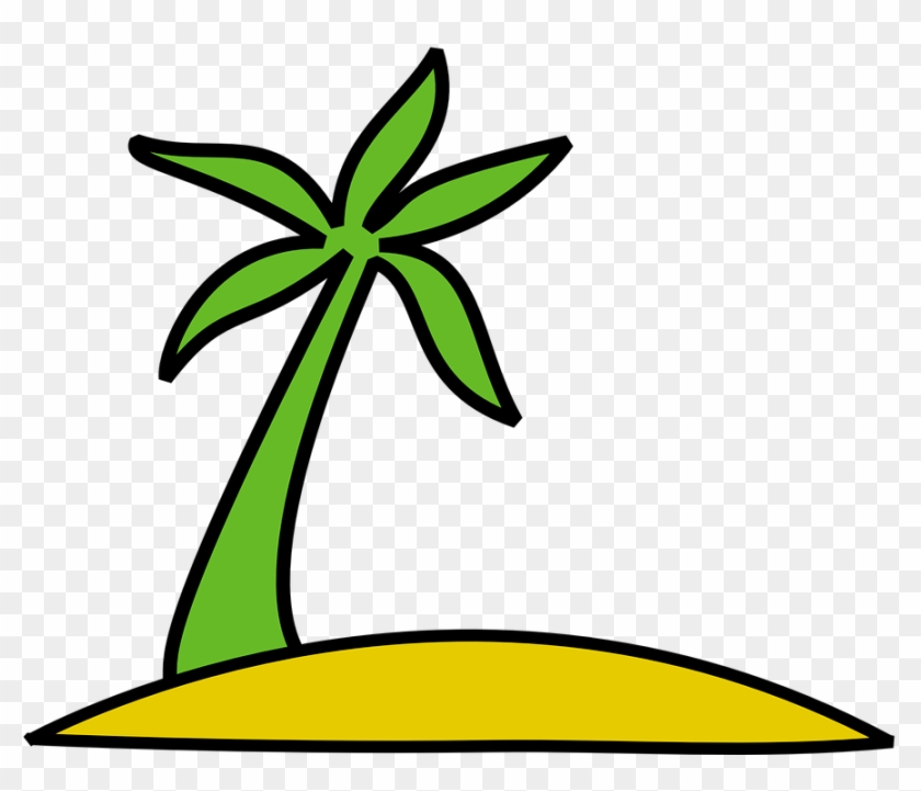 Island Palm Tree Palm Sun Exotic Tropical - Island Clip Art #41952