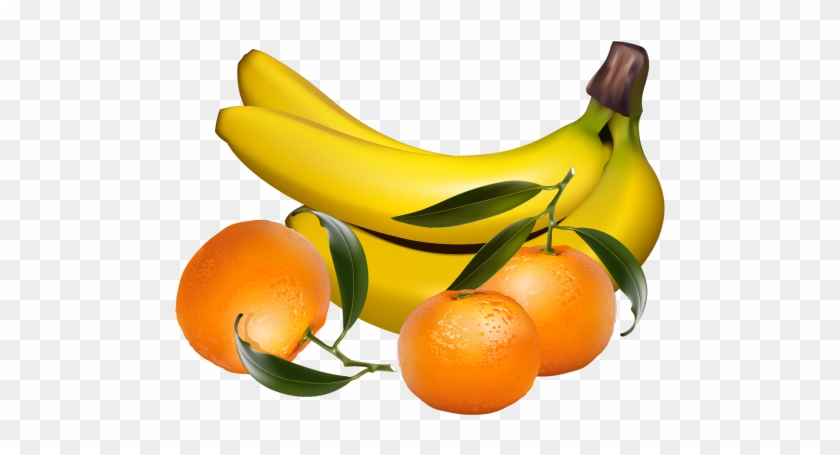 Bananas And Tangerines Png Clipart Frutas Pinterest - Orange And Banana Clipart #41957