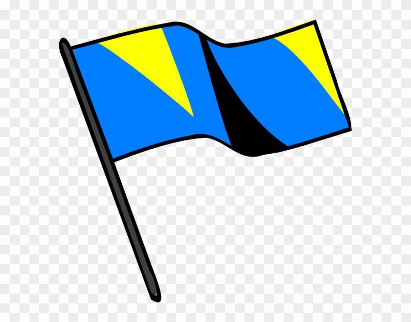 Blue Gold Black Flag Clip Art At Clker - Синий Флаг Пнг #41981