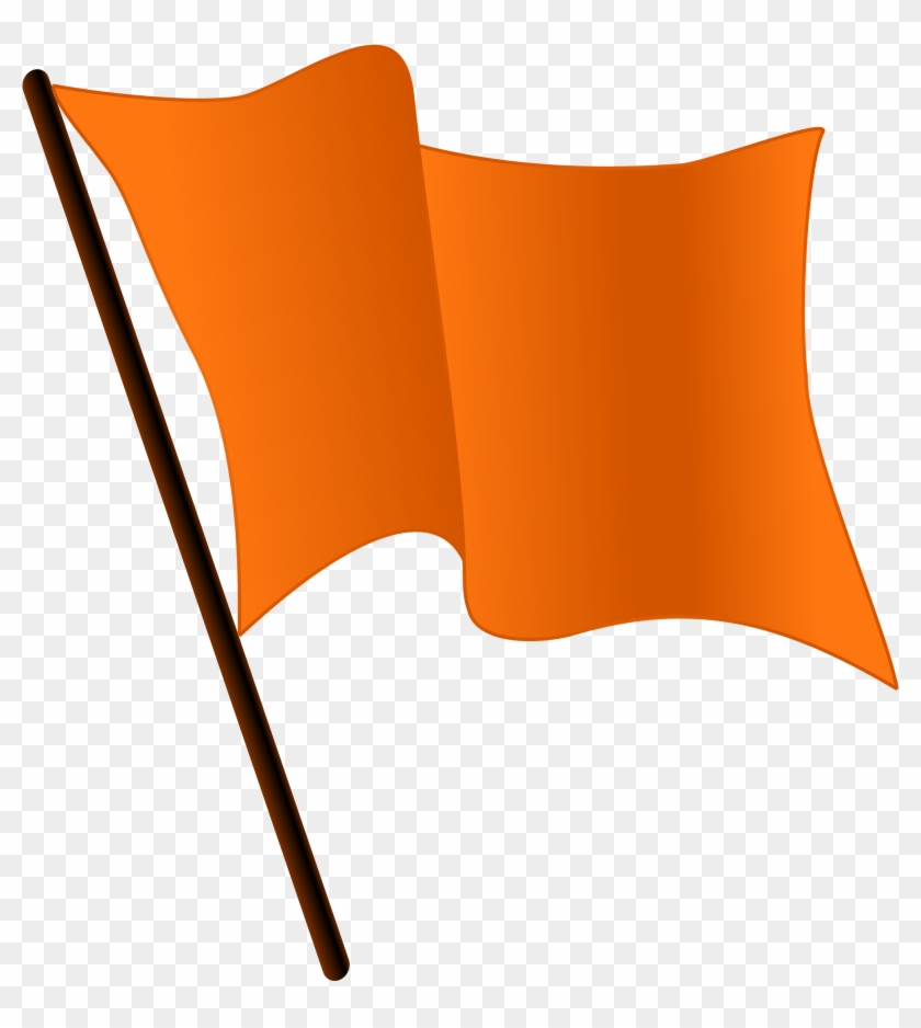 Colour Flag Clipart - Orange Waving Flag Gif #42248