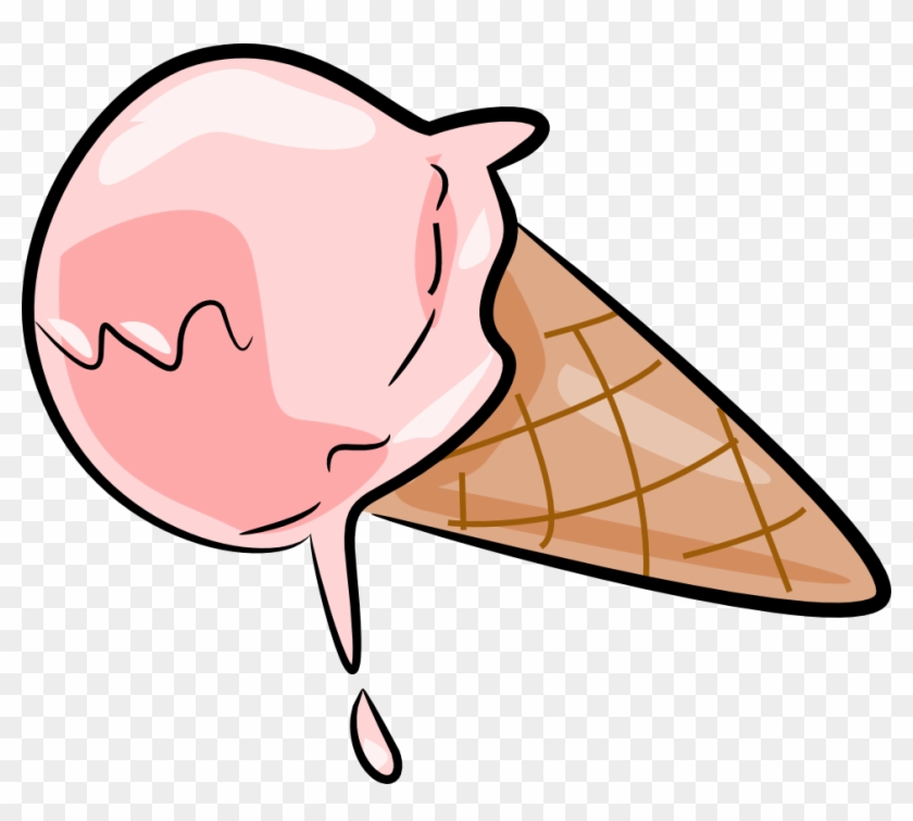 Melting Ice Cream Cone Clipart Black And White Clipartfest - Ice Cream Free  Clipart - Free Transparent PNG Clipart Images Download