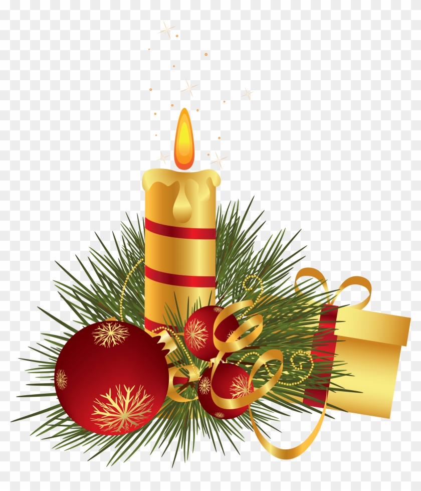 Ree Clipart Pictures Christmas Png Christmas Candle - Decoraciones Navideñas Para Hojas #42474