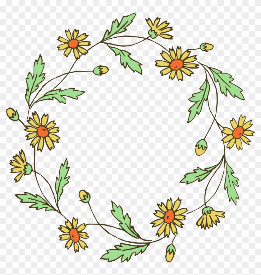 Free 212 Simple Flower Wreath Svg SVG PNG EPS DXF File