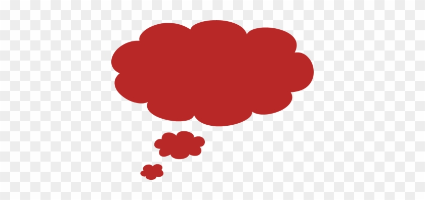 Cloud Shaped Thought Bubble - Red Thought Bubble Png #42733