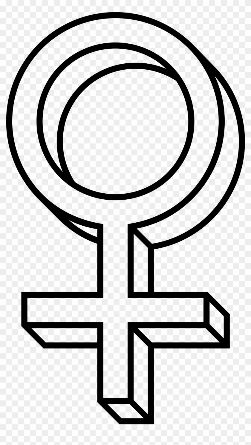 Venus Female Symbol Wireframe 3d - Female Sign #42776
