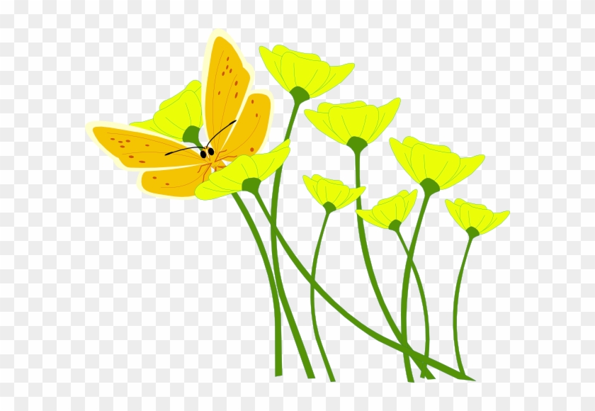 Yellow Flower Clipart - Flower Spring Vector Png #42855