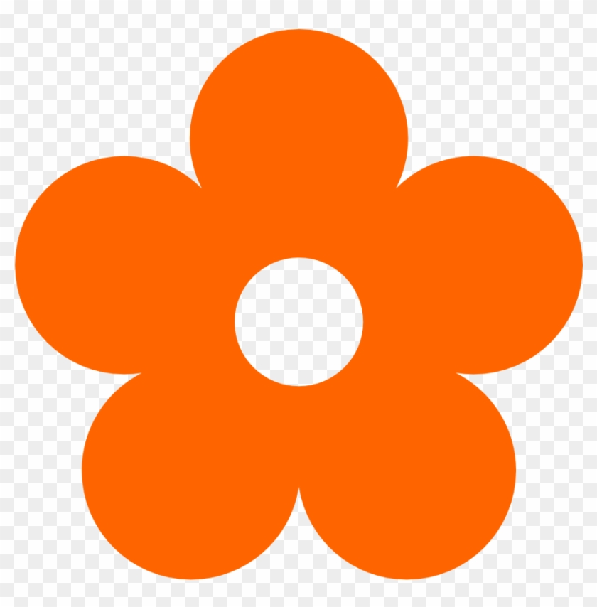 Orange Colour Flower Clipart #42914
