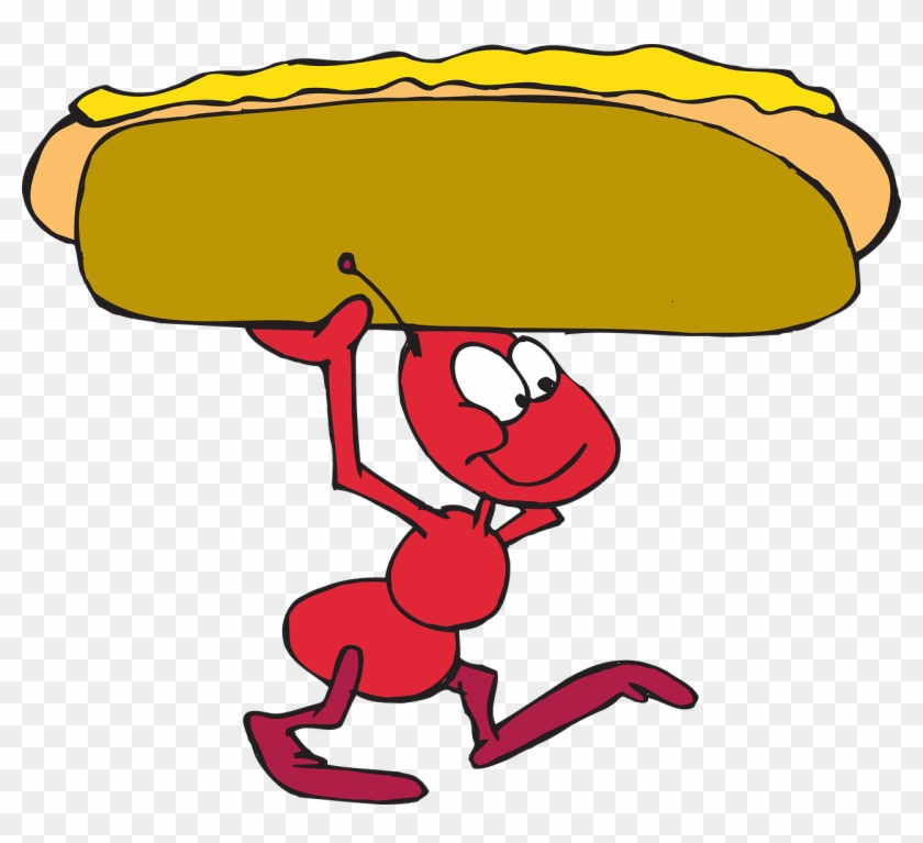 Ant - Cartoon Ant Carrying Food #43044