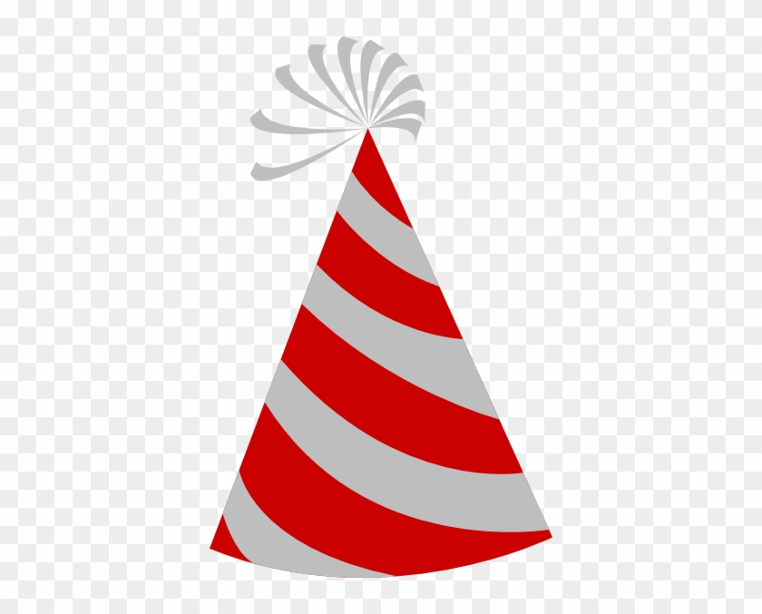 Party Hat Clip Art - Red And White Birthday Hat #43136