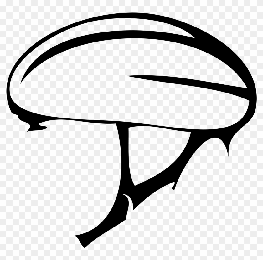 Bike Helmet Clip Art - Bike Helmet Black And White #43206