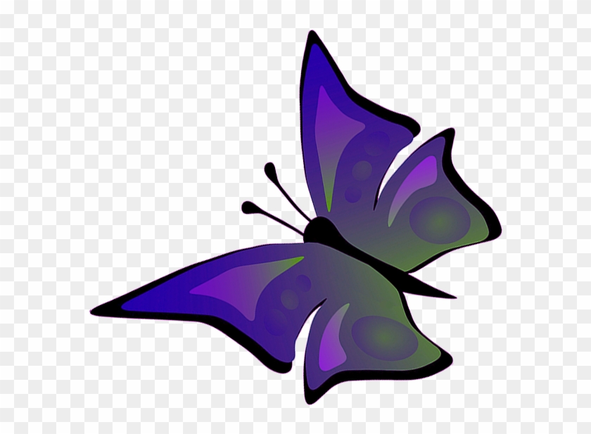 Flying Butterfly Clipart, Drawing Of Flying Butterfly - Flying Butterfly Drawings With Color #43235