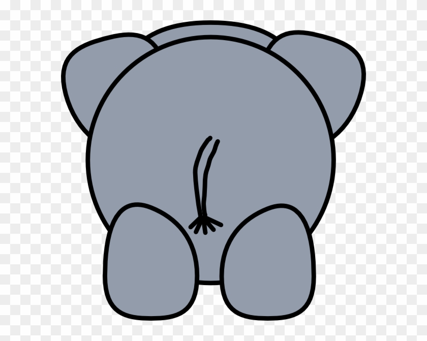 Picture Of Cartoon Elephant - Cartoon Elephant From Behind #43311