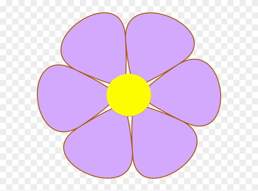 Pink Flower Clipart Large Flower - Flower Clip Art Purple #43342