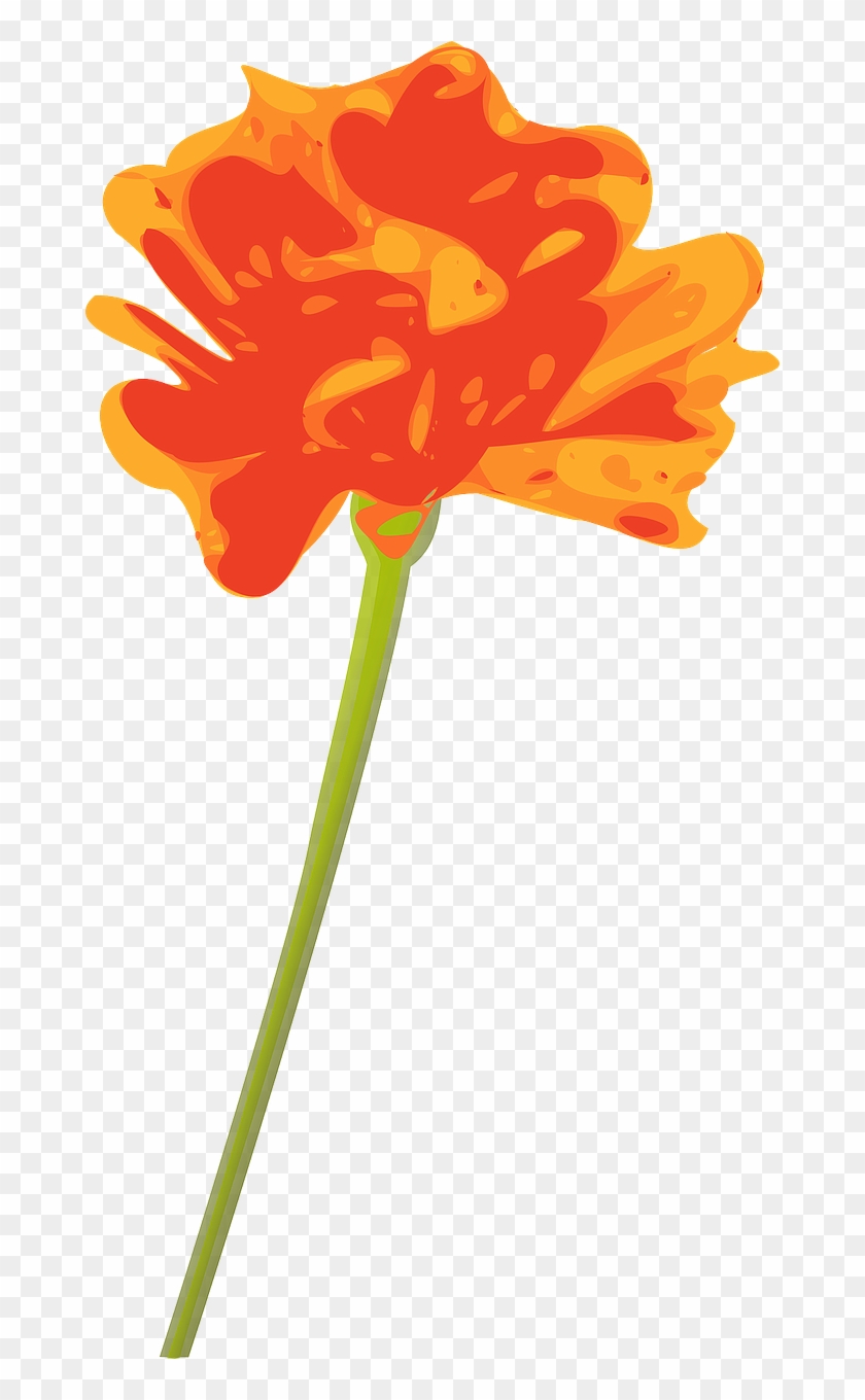 Orange Flower Clipart Transparent - Orange Flower Clip Art #43526