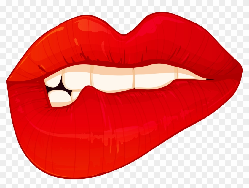 Biting Lips Png Clip Art - Clip Art #43555