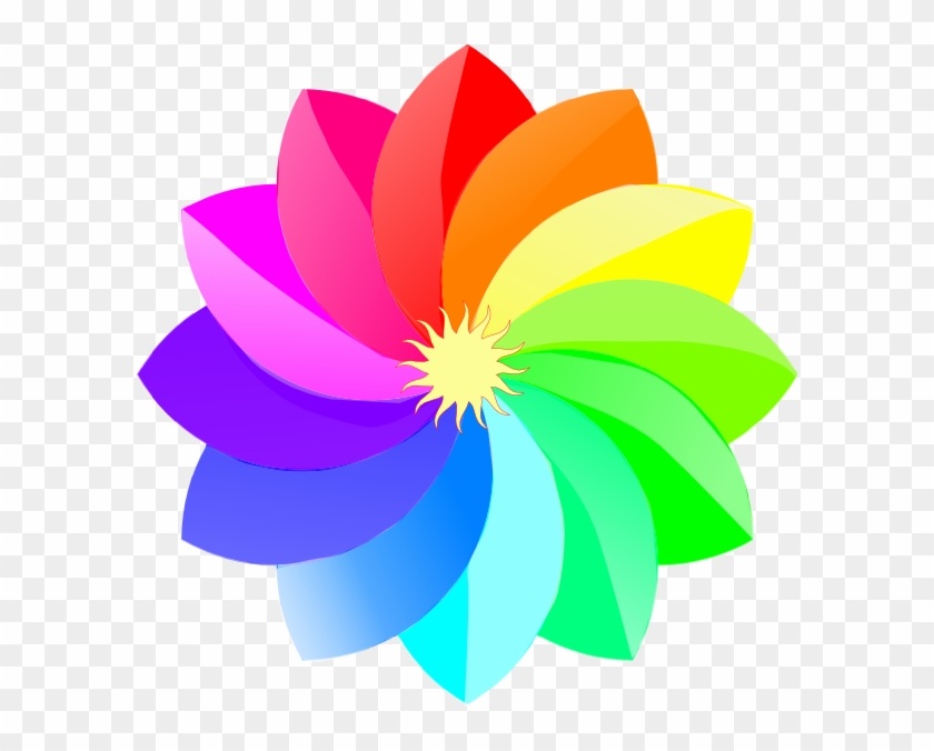 Rainbow Flower Clipart #43630