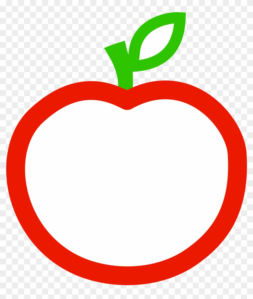 Apple Black And White Picture Of An With A Clipart - Apple Clipart Red And White #43731